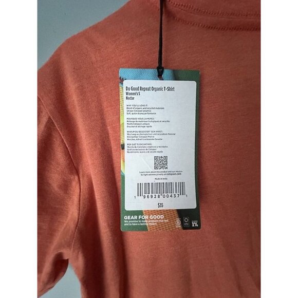 Cotopaxi Women’s Do Good Repeat Organic Cotton T-shirt In Mango. Size Small. NWT - Picture 2 of 6